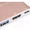 USB-C na HDMI video adaptér SILVERSTONE EP08 (USB-C 3.1, HDMI) ružový