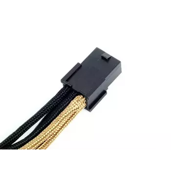 Predlžovací kábel SilverStone PP07-IDE6BG z 6-pin PCIe na 6-pin PCIe, 250 mm, čierna/zlatá