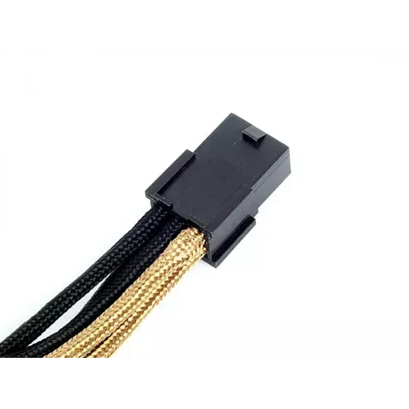 Predlžovací kábel SilverStone PP07-IDE6BG z 6-pin PCIe na 6-pin PCIe, 250 mm, čierna/zlatá