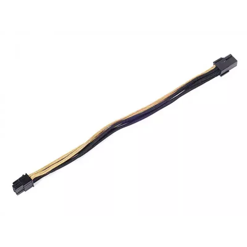 Predlžovací kábel SilverStone PP07-IDE6BG z 6-pin PCIe na 6-pin PCIe, 250 mm, čierna/zlatá