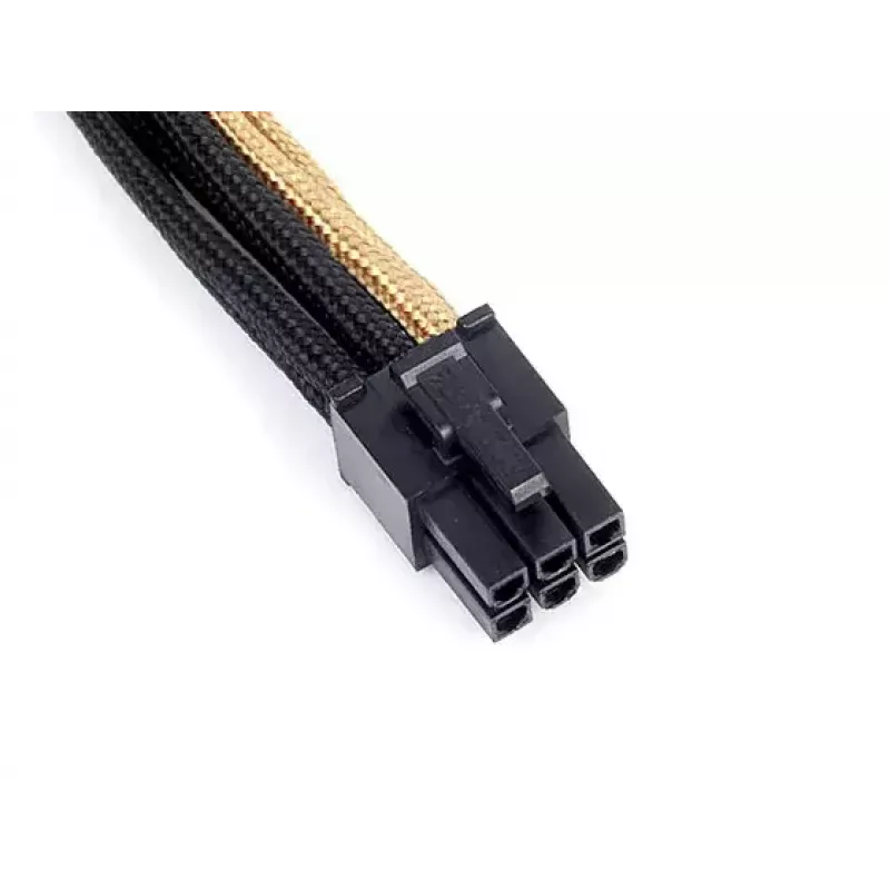 Predlžovací kábel SilverStone PP07-IDE6BG z 6-pin PCIe na 6-pin PCIe, 250 mm, čierna/zlatá