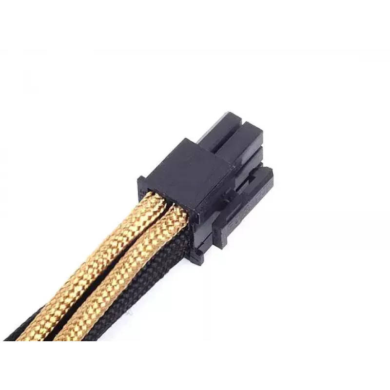 Predlžovací kábel SilverStone PP07-IDE6BG z 6-pin PCIe na 6-pin PCIe, 250 mm, čierna/zlatá