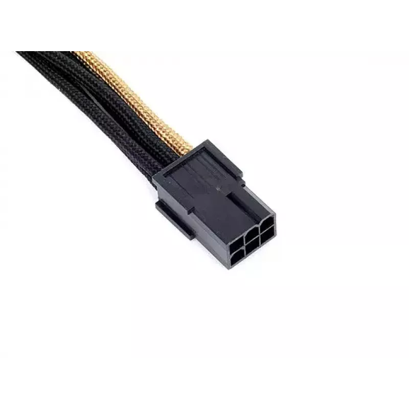 Predlžovací kábel SilverStone PP07-IDE6BG z 6-pin PCIe na 6-pin PCIe, 250 mm, čierna/zlatá