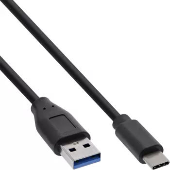 USB 3.2 Gen.1x2 kábel InLine 35714 1,5m USB-C konektor samec USB-A konektor samec čierny