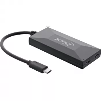 InLine USB 3.2 Gen.1 hub, USB-C na 2 porty USB-C a 3 porty USB-A, s napájacím zdrojom