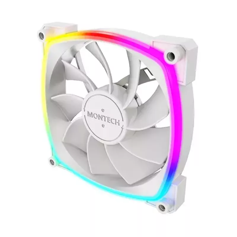 Ventilátor Montech RX120 PWM 12 cm 800-1600 RPM 27 dB biely