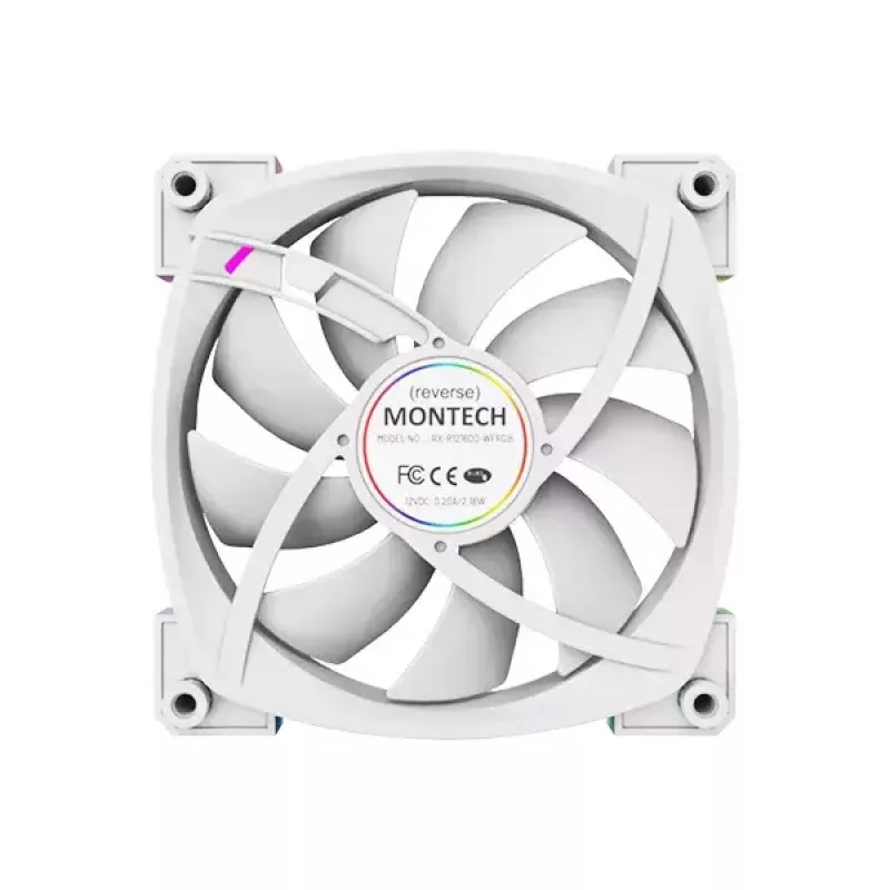 Ventilátor Montech RX120 PWM 12 cm 800-1600 RPM 27 dB biely
