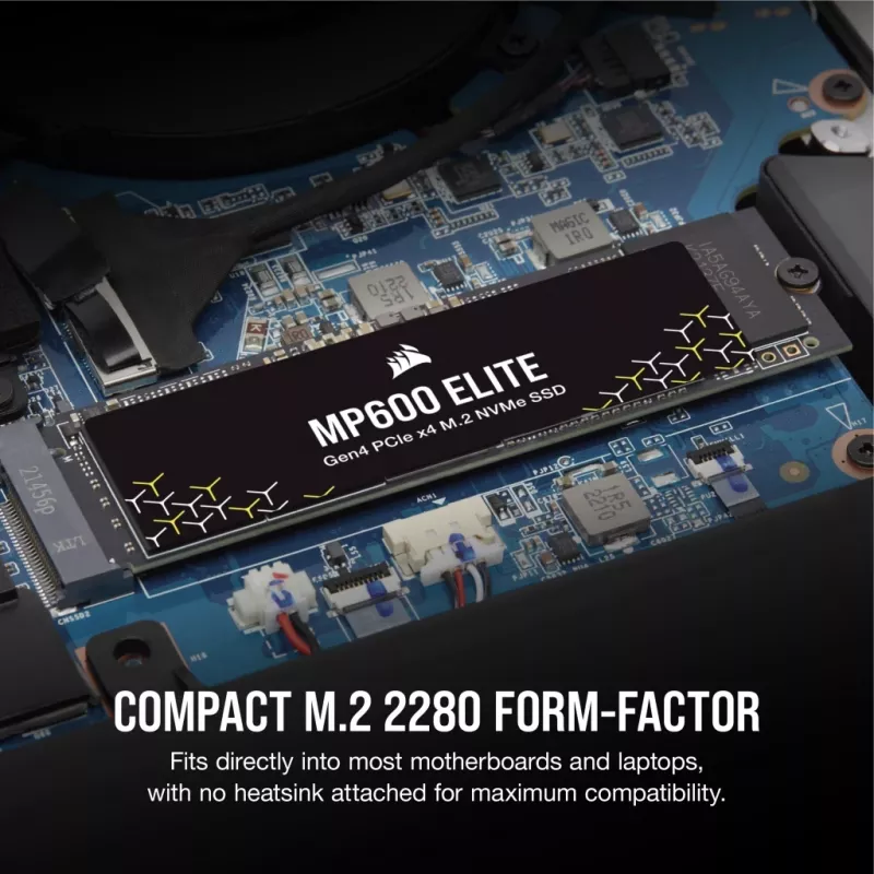 SSD disk Corsair MP600 Elite CSSD-F1000GBMP600ENH, 1 TB, M.2 2280, PCIe 4.0 x4 NVMe, 3D TLC, 256-bitové šifrovanie AES
