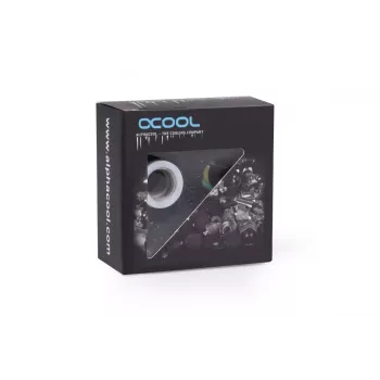 Montážna sada Alphacool Eiszapfen predlžovacia G1/4 vonkajší závit na G1/4 vnútorný závit biela