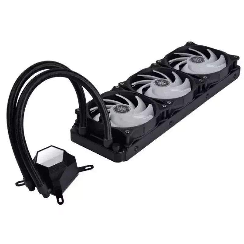 SilverStone Permafrost PF360-ARGB V2 SST-PF360-ARGB-V2 360 mm AiO vodné chladenie procesora, ARGB, vrátane RGB ovládača, čierne