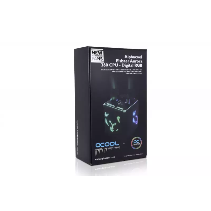 Alphacool Eisbaer Aurora HPE Edition 360 AIO vodné chladenie procesora, čierne