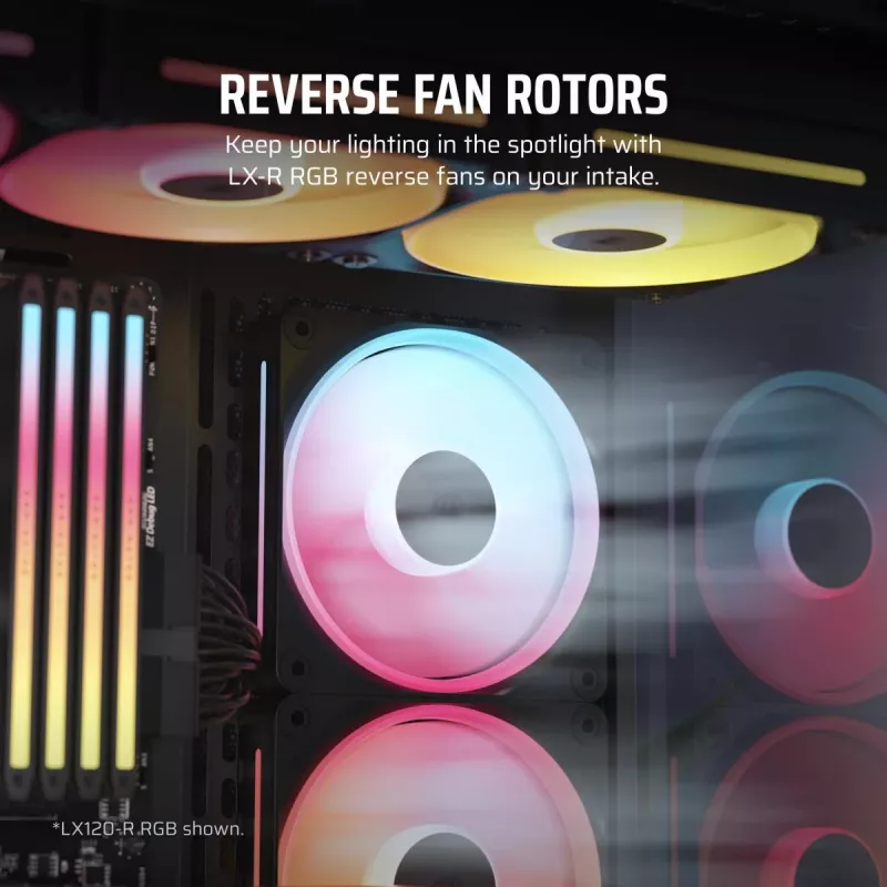 Corsair iCUE LINK LX140-R RGB ventilátor 14 cm čierny 2000 ot/min 3,55 mmH2O