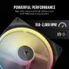 Corsair iCUE LINK LX140-R RGB ventilátor 14 cm čierny 2000 ot/min 3,55 mmH2O