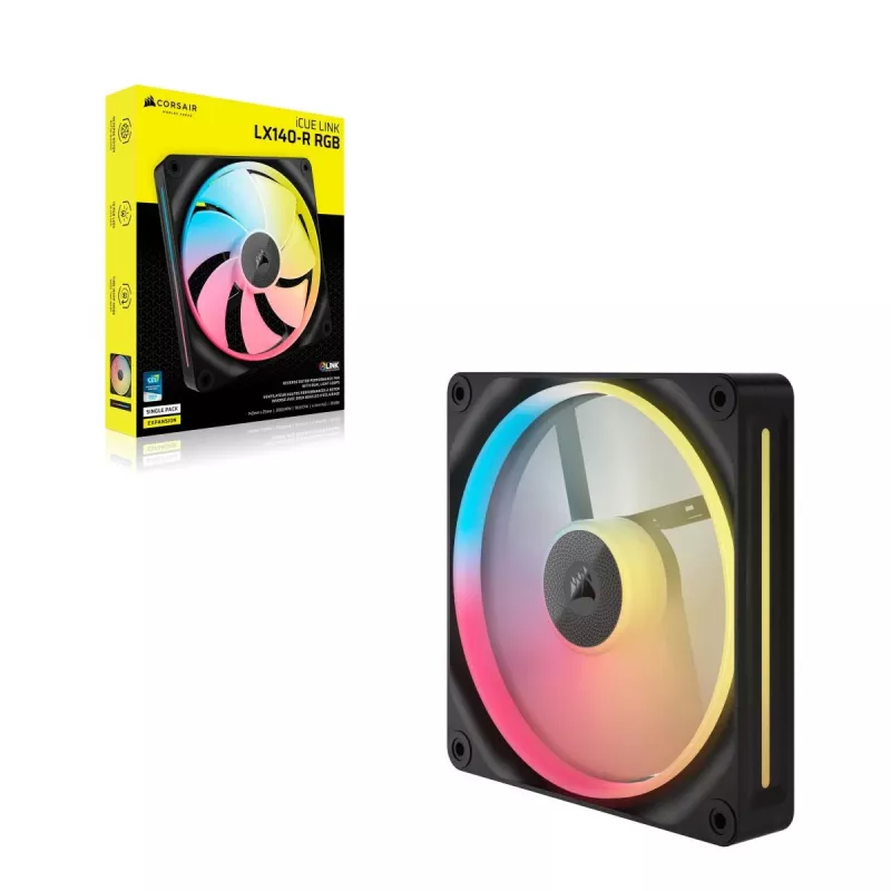 Corsair iCUE LINK LX140-R RGB ventilátor 14 cm čierny 2000 ot/min 3,55 mmH2O