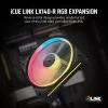 Corsair iCUE LINK LX140-R RGB ventilátor 14 cm čierny 2000 ot/min 3,55 mmH2O