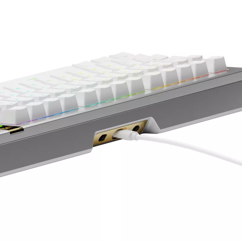 Mechanická herná klávesnica GLORIOUS GMMK 3 PRO HE 75% Prebuilt káblová USB QWERTY strieborná