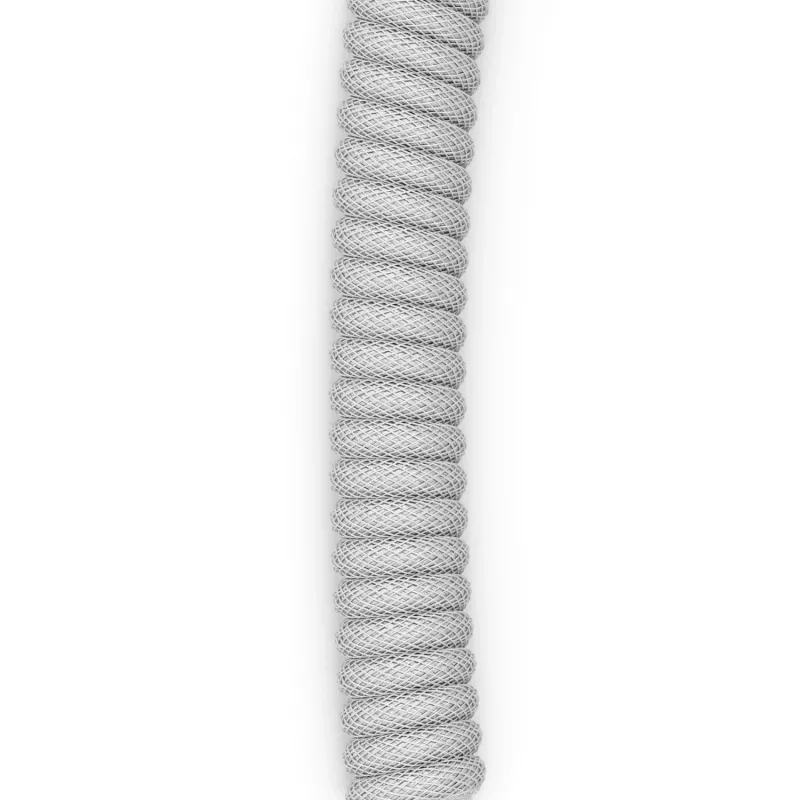 Coiled USB kábel GLORIOUS GMMK Ghost White (GLO-KB-ACC-CBL-COIL-GWHT) – spirálový kábel, Ghost White