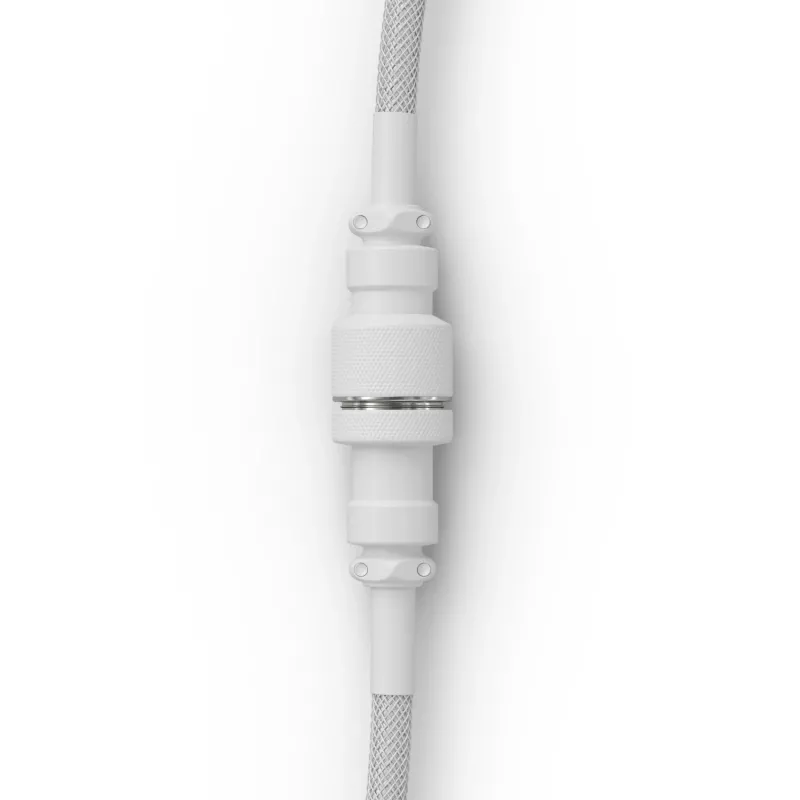 Coiled USB kábel GLORIOUS GMMK Ghost White (GLO-KB-ACC-CBL-COIL-GWHT) – spirálový kábel, Ghost White