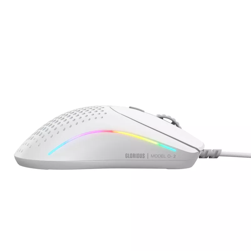 Glorious Gaming Glorious Model O 2 Mini - matná biela, pravá ruka, optická, USB Type-A, 26000 DPI, biela
