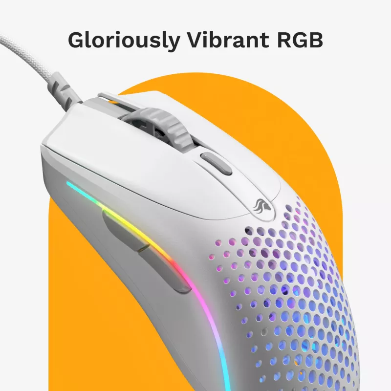 Glorious Gaming Glorious Model O 2 Mini - matná biela, pravá ruka, optická, USB Type-A, 26000 DPI, biela