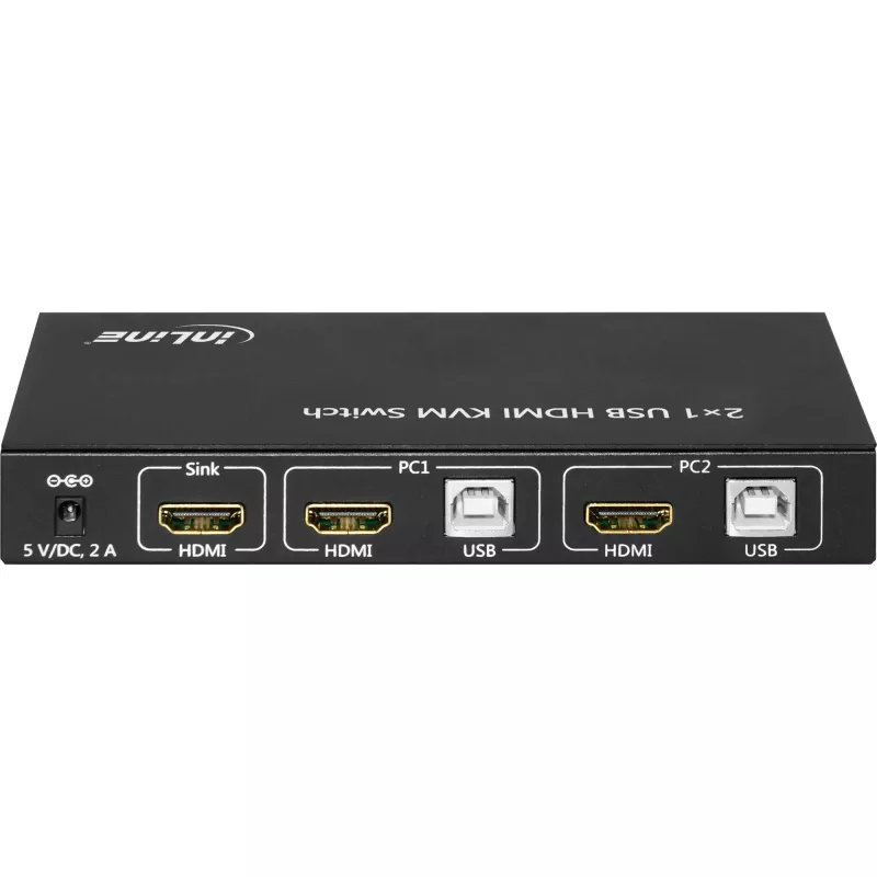 InLine 2x1 HDMI KVM prepínač, 2x1, HDMI 4K2K, USB 2.0 hub, s audio
