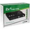 InLine 2x1 HDMI KVM prepínač, 2x1, HDMI 4K2K, USB 2.0 hub, s audio