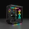 CORSAIR Mid-Tower ATX PC skriňa – iCUE 5000T – RGB temperované sklo – čierna