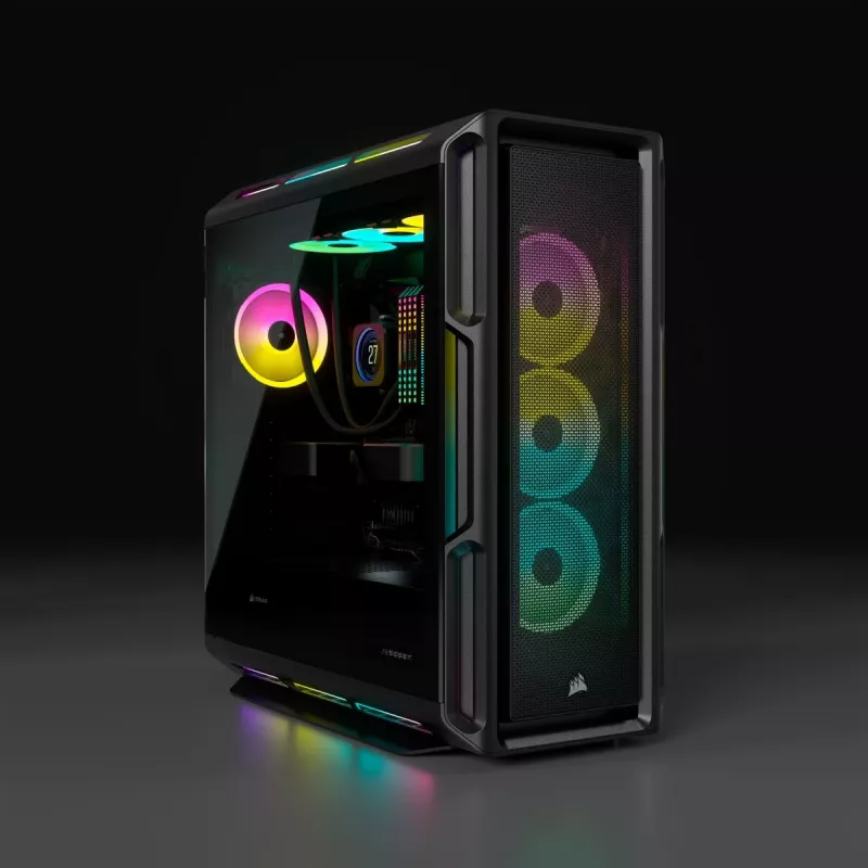 CORSAIR Mid-Tower ATX PC skriňa – iCUE 5000T – RGB temperované sklo – čierna