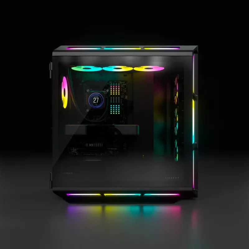 CORSAIR Mid-Tower ATX PC skriňa – iCUE 5000T – RGB temperované sklo – čierna