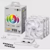 Vzduchový chladič ASUS TUF GAMING TF120 ARGB WHITE EDITION — 3×120 mm ventilátory, 1900 ot/min, 29 dB, diaľkový ovládač