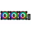 Aerocool Saturn 12F Pro ARGB skrinkové ventilátory, balenie 3 ks s ovládačom, 120 mm