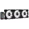 Aerocool Saturn 12F Pro ARGB skrinkové ventilátory, balenie 3 ks s ovládačom, 120 mm