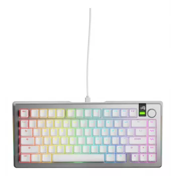 Mechanická herná klávesnica GLORIOUS GMMK 3 PRO 75% káblová USB QWERTY RGB strieborná (US)