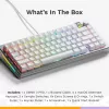 Glorious GMMK 3 Pro 75% prispôsobiteľná herná klávesnica, zostavená, drôtová, spínače Fox, ANSI (US), strieborná