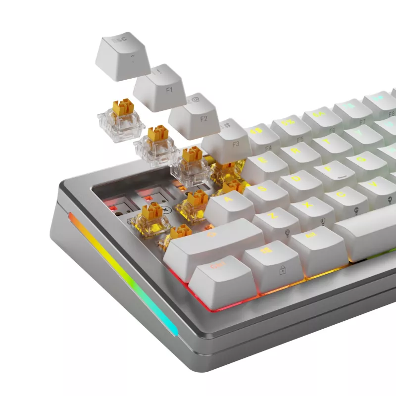 Glorious Gaming Glorious Panda HE Switches - 36 kusov, spínače klávesnice, polykarbonát (PC), priesvitné, žlté
