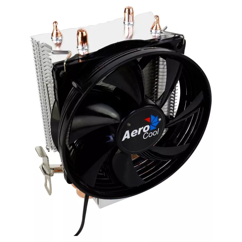 AEROCOOL VERKHO2 CPU chladič s 90 mm ventilátorom, hydraulickým ložiskom, 800–2000 RPM, 110 W TDP, podpora viacerých socketov
