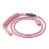 Spirálový kábel USB GLORIOUS GMMK Pixel Pink 1,5m – odnímateľný spirálový kábel pre klávesnice