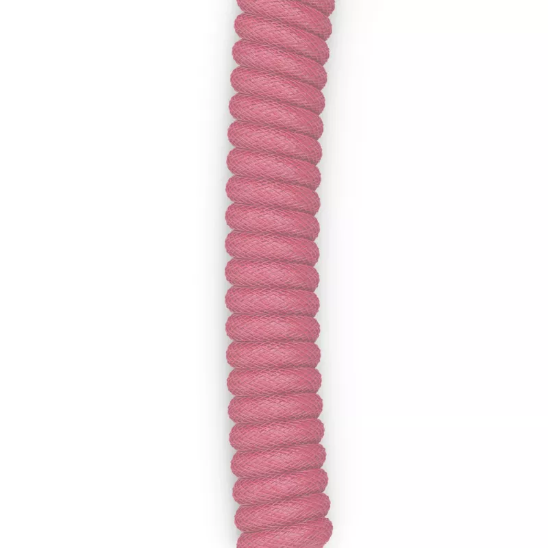 Spirálový kábel USB GLORIOUS GMMK Pixel Pink 1,5m – odnímateľný spirálový kábel pre klávesnice