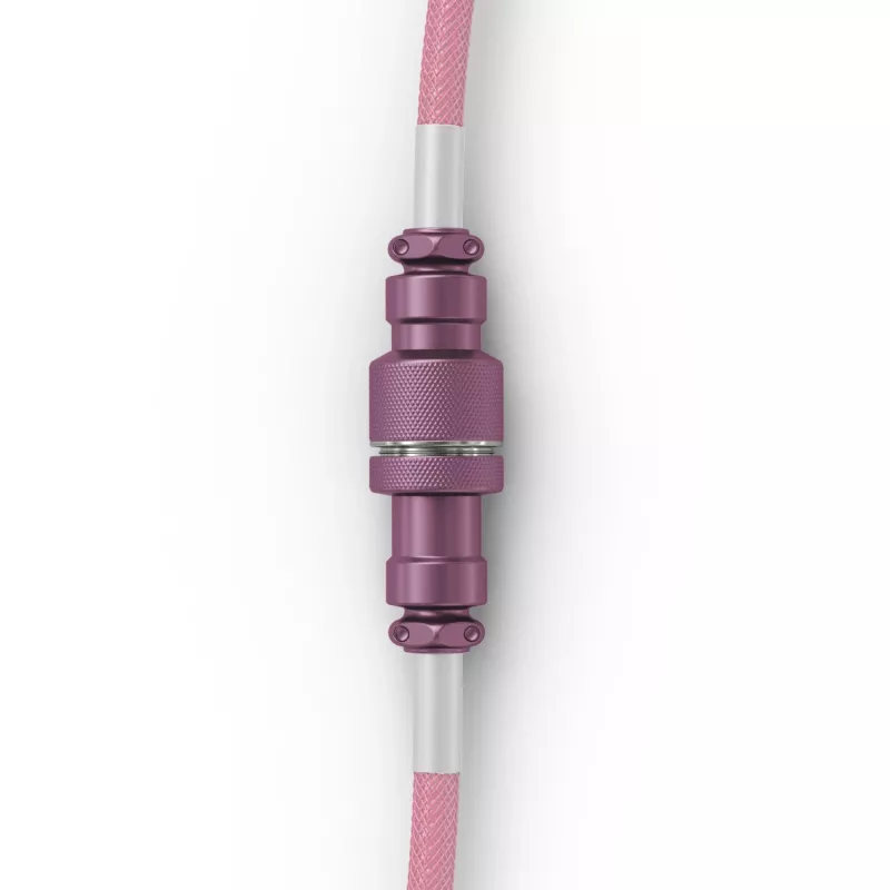Spirálový kábel USB GLORIOUS GMMK Pixel Pink 1,5m – odnímateľný spirálový kábel pre klávesnice