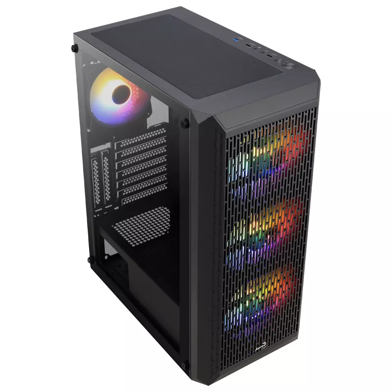 Aerocool BEAMBKV2 herná ATX skriňa 4 ventilátory 12cm FRGB čierna