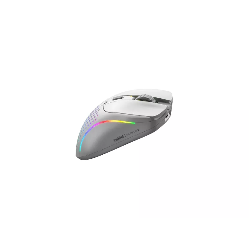 Glorious Gaming Glorious Model D 2 Wireless - matná biela, pravá ruka, RF Wireless, 19000 DPI, biela