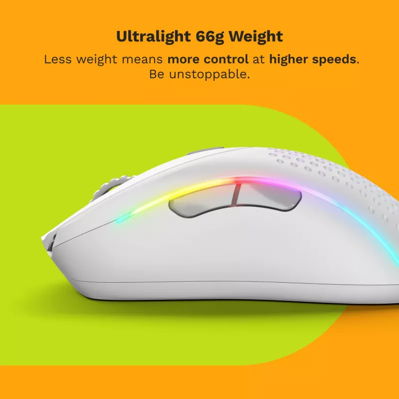 Glorious Gaming Glorious Model D 2 Wireless - matná biela, pravá ruka, RF Wireless, 19000 DPI, biela