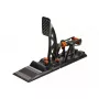 Asetek Gaming pedále 40-010-0000002 — káblové PC pedále, hliníkové/bronzové puzdro, čierna/oranžová/biela
