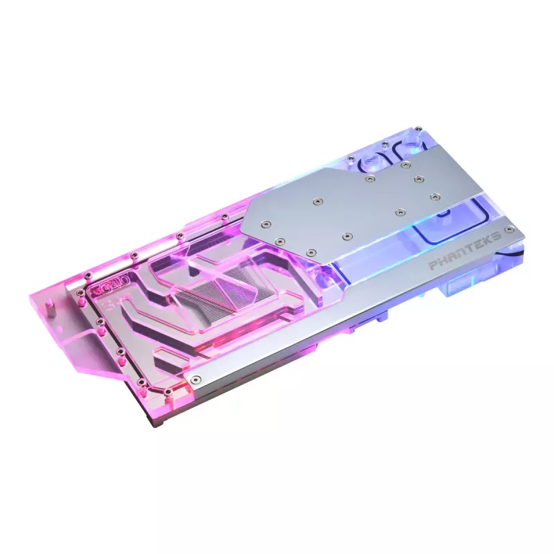 Vodný blok + backplate Phanteks Glacier G40 akryl meď sivá transparentná