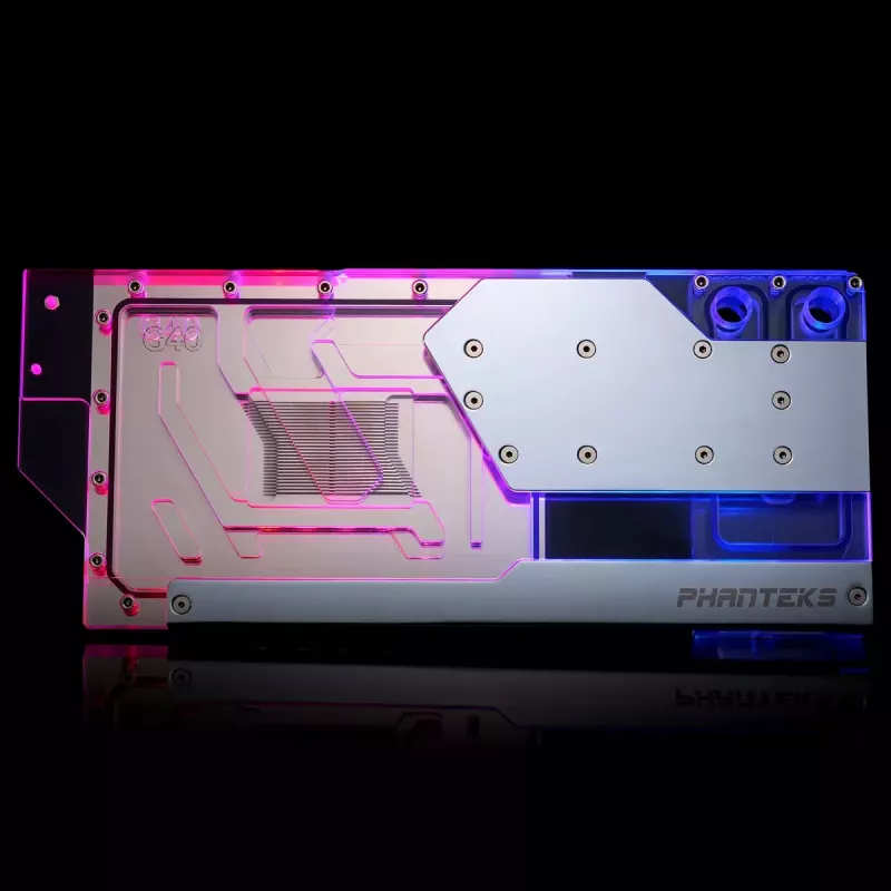 Vodný blok + backplate Phanteks Glacier G40 akryl meď sivá transparentná