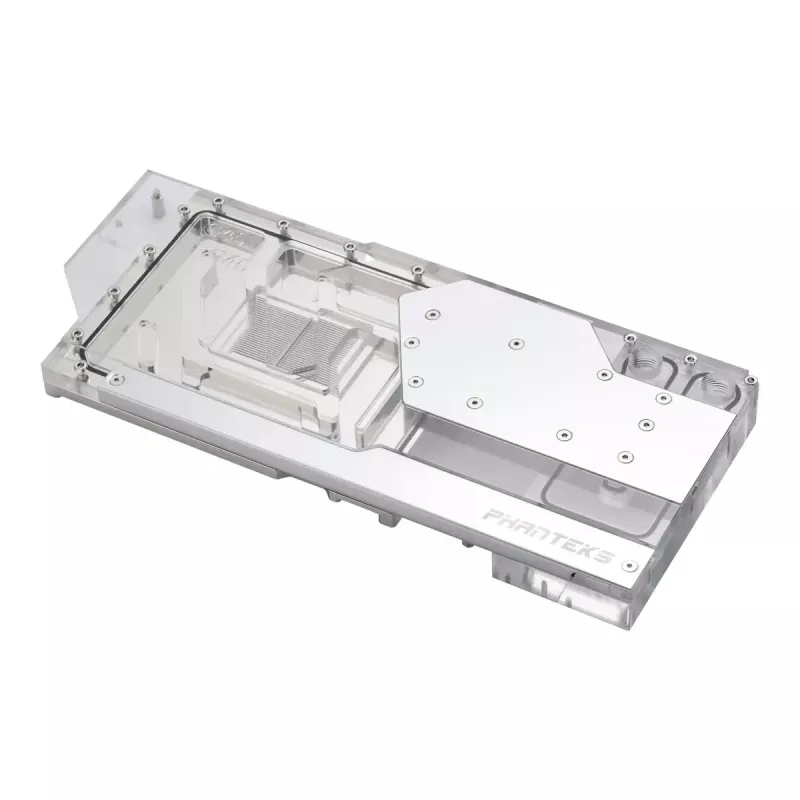 Vodný blok + backplate Phanteks Glacier G40 akryl meď sivá transparentná