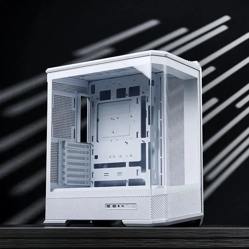 Počítačová skriňa Jonsbo D400 Midi Tower ATX Tempered Glass – biela