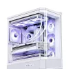 Počítačová skriňa Jonsbo D400 Midi Tower ATX Tempered Glass – biela