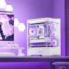 Počítačová skriňa Jonsbo D400 Midi Tower ATX Tempered Glass – biela