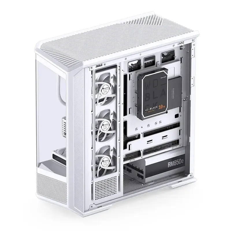 Počítačová skriňa Jonsbo D400 Midi Tower ATX Tempered Glass – biela